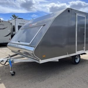 sno pro 101×12 aluminum 2 place snowmobile trailer w/galvanized package