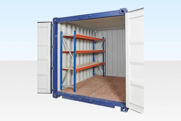 adjustable, heavy duty three tier container racking (single bay) adjustable, heavy duty three tier container racking (single bay)