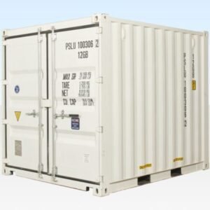 10ft x 8ft shipping container (one trip) white (ral 9003)