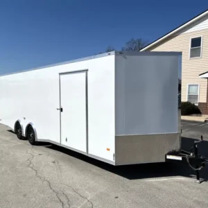 enclosed car hauler 2025 26ft. blaze w/cabinets, flooring, alum wheels, spread torsion axles & more! 9882