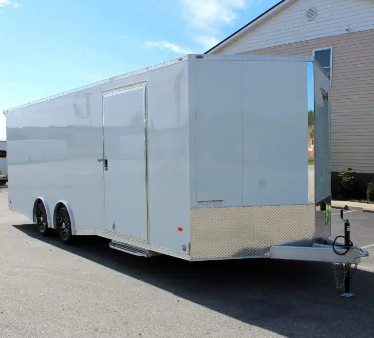 enclosed car hauler 2026 24ft. aluminum blaze w/finished interior & aluminum wheels 0862 enclosed car hauler 2026 24ft. aluminum blaze w/finished interior & aluminum wheels 0862