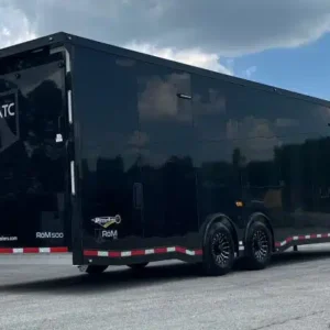 enclosed atc gooseneck car trailer 2026 40ft. aluminum rom 500 w/black trim package 5789