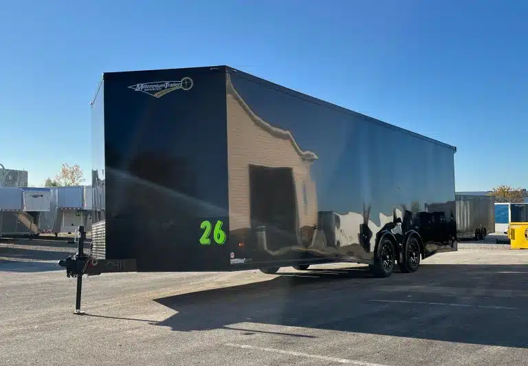 enclosed car hauler 2025 26ft. blaze w/finished interior & black out package 0411 enclosed car hauler 2025 26ft. blaze w/finished interior & black out package 0411
