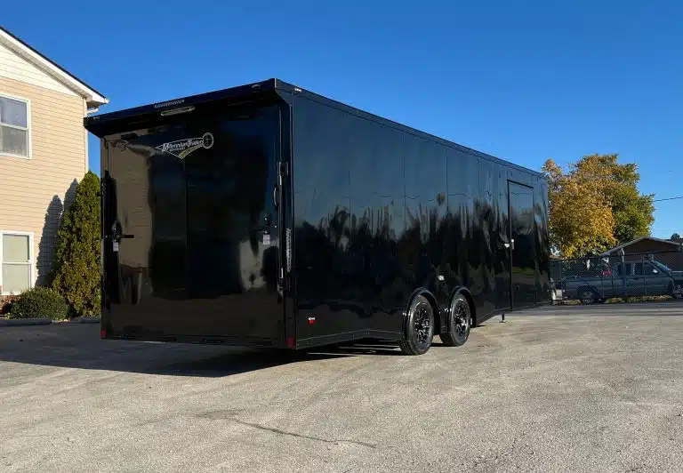 enclosed car hauler 2025 26ft. blaze w/finished interior & black out package 0411 enclosed car hauler 2025 26ft. blaze w/finished interior & black out package 0411