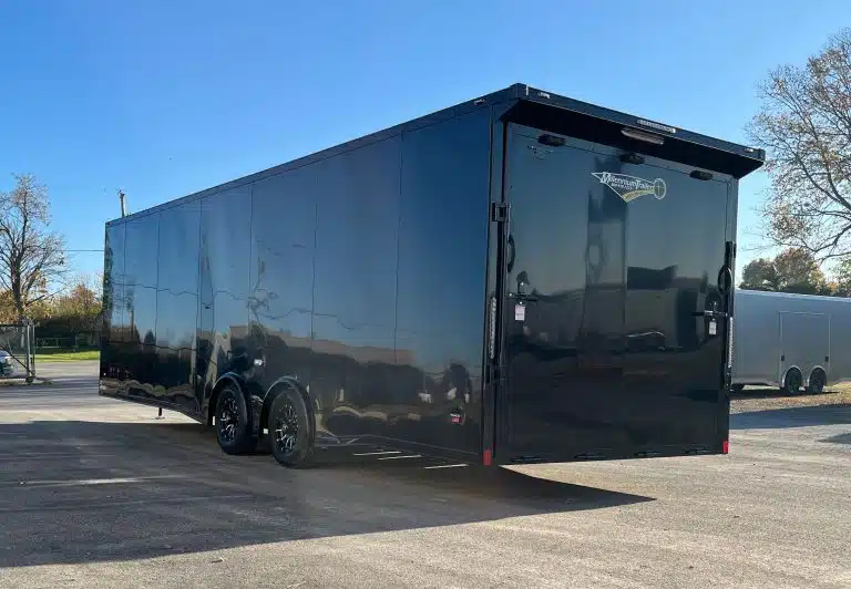 enclosed car hauler 2025 26ft. blaze w/finished interior & black out package 0411 enclosed car hauler 2025 26ft. blaze w/finished interior & black out package 0411