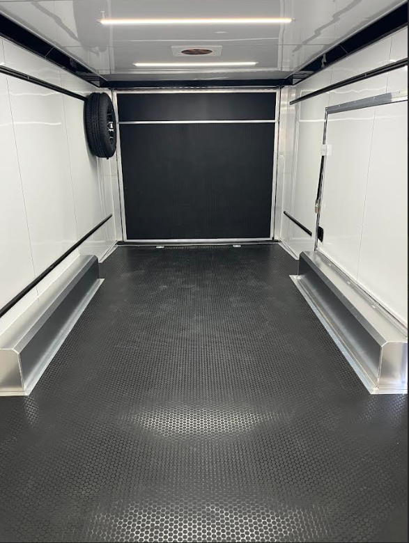 enclosed atc car trailer 2026 24ft. aluminum rom 550 w/large escape door & lifetrac 5758 enclosed atc car trailer 2026 24ft. aluminum rom 550 w/large escape door & lifetrac 5758