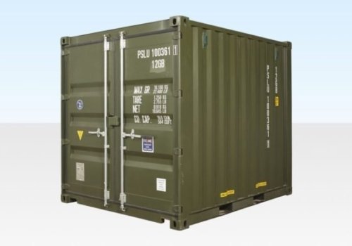 10ft x 8ft Shipping Container (One Trip) Green (RAL 6007)