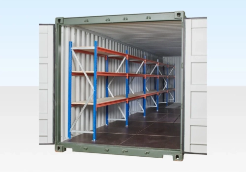 Adjustable, Heavy Duty Three Tier Container Racking (5 Bays)