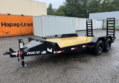 2024 Rice Trailers 7×16 10K Equipment Hauler w/D-Rings, Spare Mount, & Toolbox