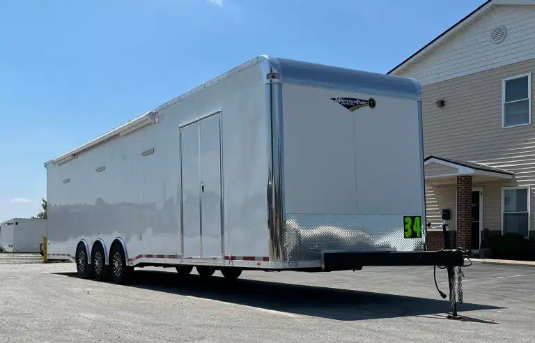 Enclosed Car Trailer 2025 34ft. w/Large Corner Bathroom, Electric Awning, Aluminum Wheels, & More! 0178 - Image 2