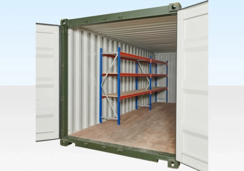 Adjustable, Heavy Duty Three Tier Container Racking (2 Bays)