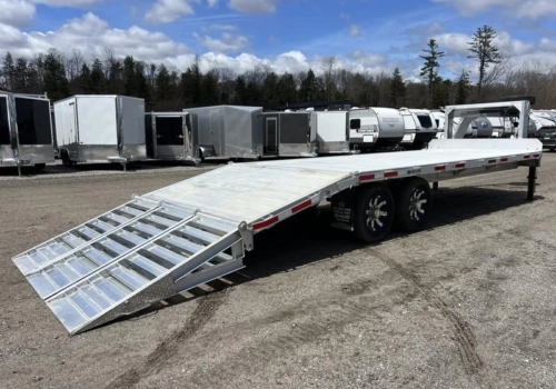 2024 Alum Line Trailers 8.5×24 13K Aluminum Gooseneck w/Flip-Over Ramps