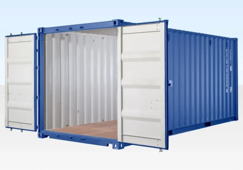 20ft Self Storage Container with Bamboo Floor – Blue (RAL 5010)