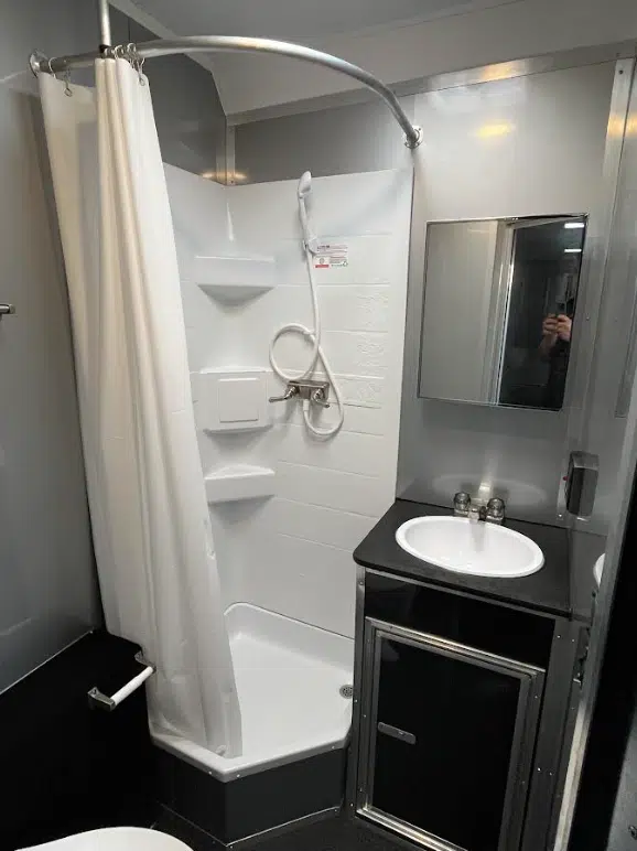 Enclosed Car Trailer 2025 34ft. Platinum w/Large Corner Bathroom, Electric Awning, & More! 0177 - Image 3