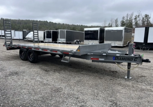2024 Diamond C 8.5×20 20K Deckover Equipment Trailer w/ 72” Flip-Knee Ramps