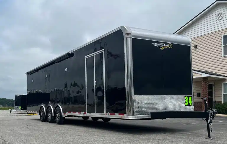 Enclosed Car Trailer 2025 34ft. Platinum w/Large Corner Bathroom, Electric Awning, & More! 0177 - Image 5