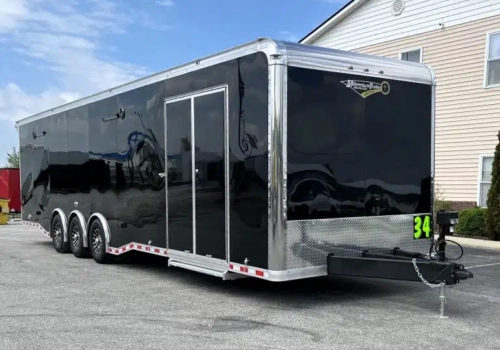 Enclosed Car Trailer 2025 34′ Haulmark Edge w/Wide Rear Opening & Premium Stereo System #9530