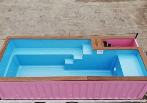 Pink 20 Ft Container Pool